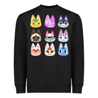 Animal Crossing Cute Cats Animal Crossing New Horizons Heavyweight Sweatshirt | Teevron