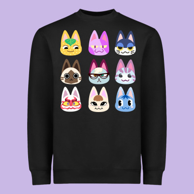 Animal Crossing Cute Cats Animal Crossing New Horizons Heavyweight Sweatshirt Designed By Artisfamous