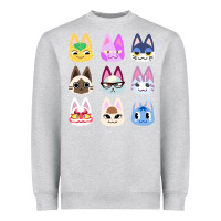 Heather Grey animal crossing cute cats animal crossing new horizons Heavyweight Sweatshirt - artisFamous