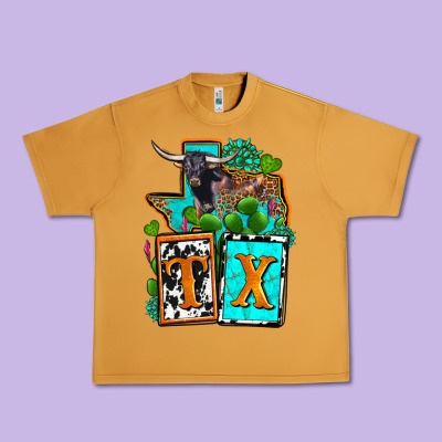 Tx Texas Urban Heavy Tee Designed By Oliviacreatesart
