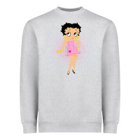 Heather Grey betty boop Heavyweight Sweatshirt - artisFamous