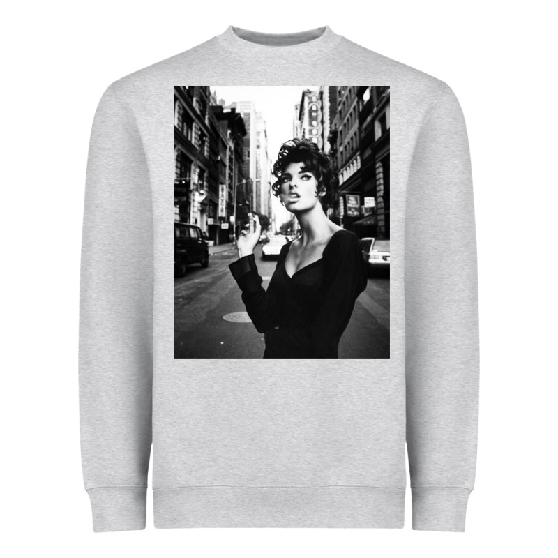 Linda Evangelista Fashion Model Heavyweight Sweatshirt by artisFamous | Teevron