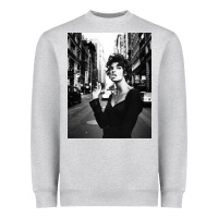 Heather Grey linda evangelista fashion model Heavyweight Sweatshirt - artisFamous