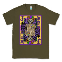Army Green joker mardi gras skeleton Classic Tee - CowGirlArtShop