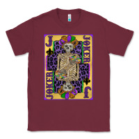 Burgundy joker mardi gras skeleton Classic Tee - CowGirlArtShop