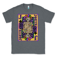 Charcoal Heather joker mardi gras skeleton Classic Tee - CowGirlArtShop