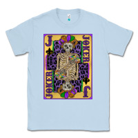 Dusty Blue joker mardi gras skeleton Classic Tee - CowGirlArtShop