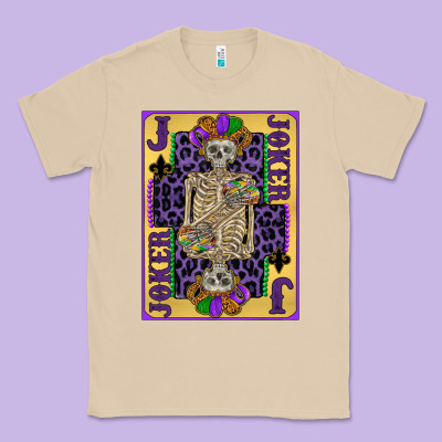Joker Mardi Gras Skeleton Classic Tee Designed By Cowgirlartshop