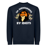 Navy surrounded by idiots book Heavyweight Sweatshirt - artisFamous