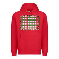 Red Christmas Pattern Premium Hoodie - CowhideDigitalArt