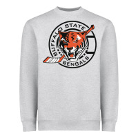 Heather Grey buffalo state college Heavyweight Sweatshirt - artisFamous