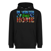 Black in winter stay home with gloves Heavyweight Hoodie - AdoDesignShop