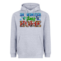 Heather Grey in winter stay home with gloves Heavyweight Hoodie - AdoDesignShop