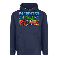 Navy in winter stay home with gloves Heavyweight Hoodie - AdoDesignShop