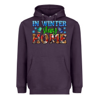 Plum in winter stay home with gloves Heavyweight Hoodie - AdoDesignShop