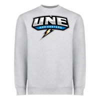 Heather Grey new england university Heavyweight Sweatshirt - artisFamous