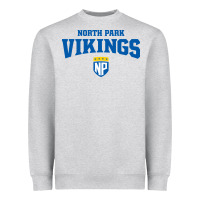 Heather Grey north park university Heavyweight Sweatshirt - artisFamous