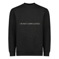Black ı'm not complicated Heavyweight Sweatshirt - artisFamous