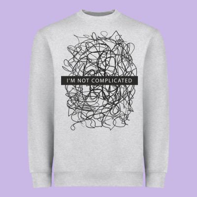 ı'm Not Complicated Heavyweight Sweatshirt Designed By Artisfamous