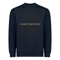 Navy ı'm not complicated Heavyweight Sweatshirt - artisFamous