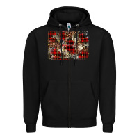 Black christmas leopard cowhide background Zipper Hoodie - BarkalooDesign