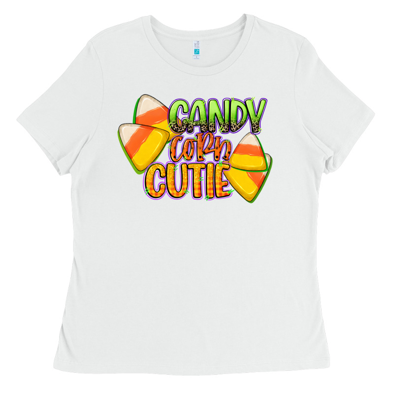 Candy Corn Cutie Ladies Tee by CowGirlArtShop | Teevron