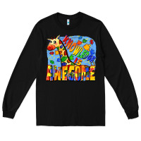 Black Knowledge is awesome Autism giraffe Long Sleeve Tee - FaDigitalArtStudio