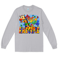 Moon Dust Knowledge is awesome Autism giraffe Long Sleeve Tee - FaDigitalArtStudio