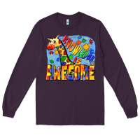 Plum Knowledge is awesome Autism giraffe Long Sleeve Tee - FaDigitalArtStudio