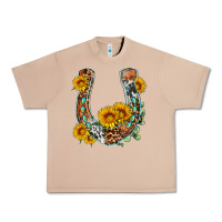 Burro western leopard cowhide sunflowers horseshoe Urban Heavy Tee - OliviaCreatesArt