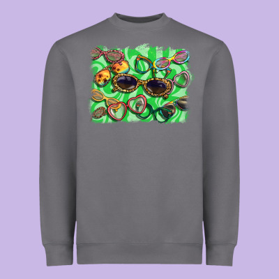 Sunglasses Background Heavyweight Sweatshirt Designed By Barkaloodesign