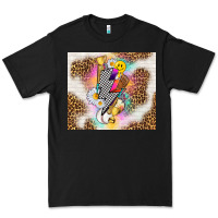 Black retro baseball with leopard Premium Tee - TumblerDesignByShophia