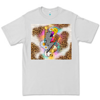 Dove Grey retro baseball with leopard Premium Tee - TumblerDesignByShophia
