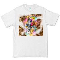 White retro baseball with leopard Premium Tee - TumblerDesignByShophia