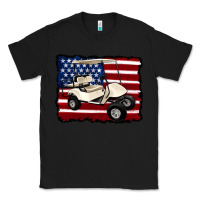 Black golf cart american flag Classic Tee - Artiststas