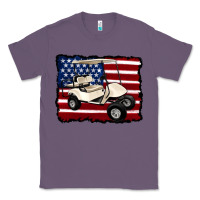 Lavender golf cart american flag Classic Tee - Artiststas