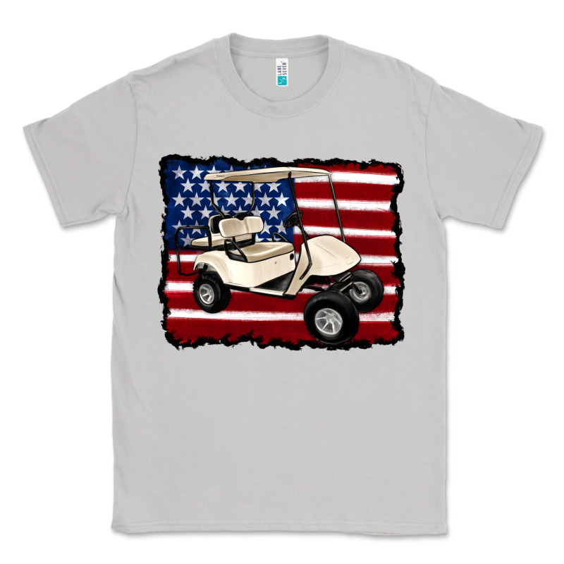 Golf Cart American Flag Classic Tee by Artiststas | Teevron