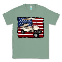 Sage golf cart american flag Classic Tee - Artiststas
