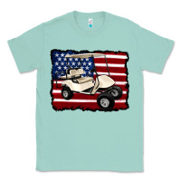 Seafoam golf cart american flag Classic Tee - Artiststas