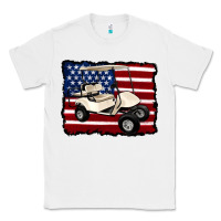 White golf cart american flag Classic Tee - Artiststas