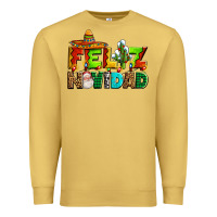 Antique Gold feliz navidad sombrero Premium Sweatshirt - AdoDesignShop