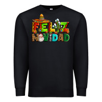 Black feliz navidad sombrero Premium Sweatshirt - AdoDesignShop