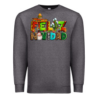 Charcoal Heather feliz navidad sombrero Premium Sweatshirt - AdoDesignShop