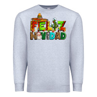 Heather Grey feliz navidad sombrero Premium Sweatshirt - AdoDesignShop