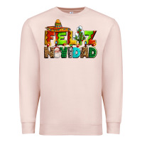 Pale Pink feliz navidad sombrero Premium Sweatshirt - AdoDesignShop
