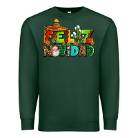 Sports Green feliz navidad sombrero Premium Sweatshirt - AdoDesignShop