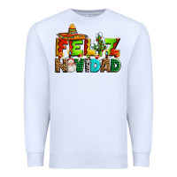 White feliz navidad sombrero Premium Sweatshirt - AdoDesignShop