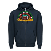 Navy merry christmas sunflower rainbow Zipper Hoodie - BarkalooDesign