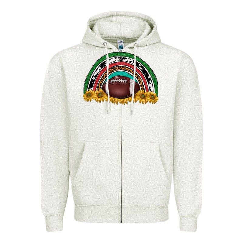 Merry Christmas Sunflower Rainbow Zipper Hoodie by BarkalooDesign | Teevron