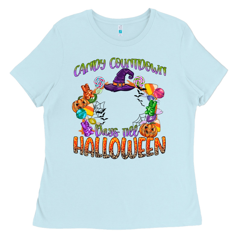 Candy Countdown Days Till Halloween Ladies Tee by CowGirlArtShop | Teevron